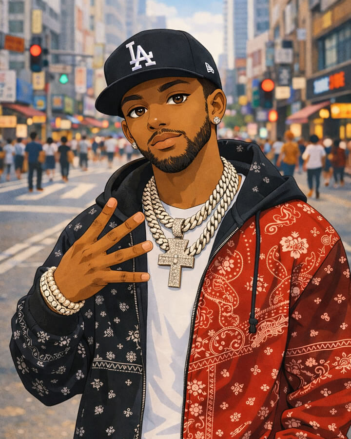 Ghibli-style portrait example 1