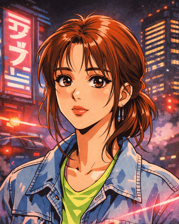 Cyberpunk cartoon style preview